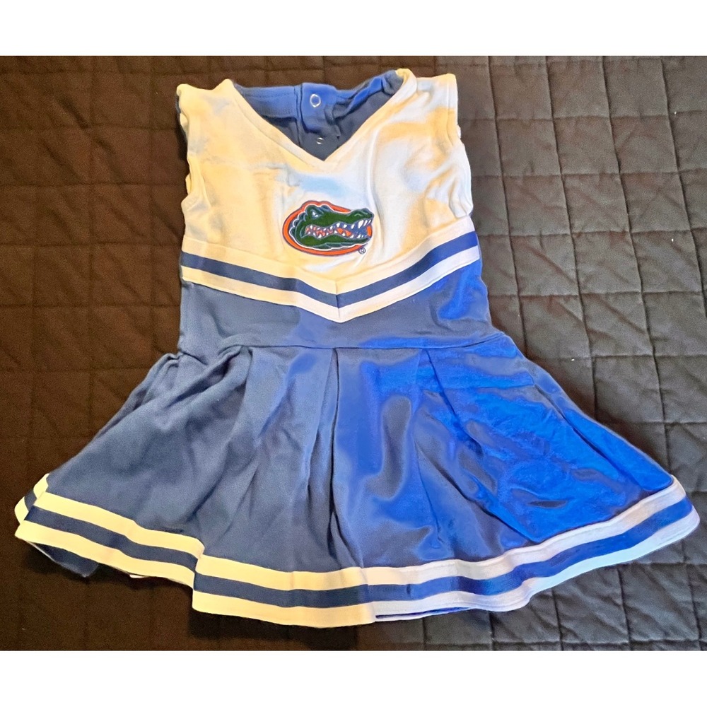 Creative Knitwear Florida Gators Baby Cheerleader Dress Blue White 12 Months